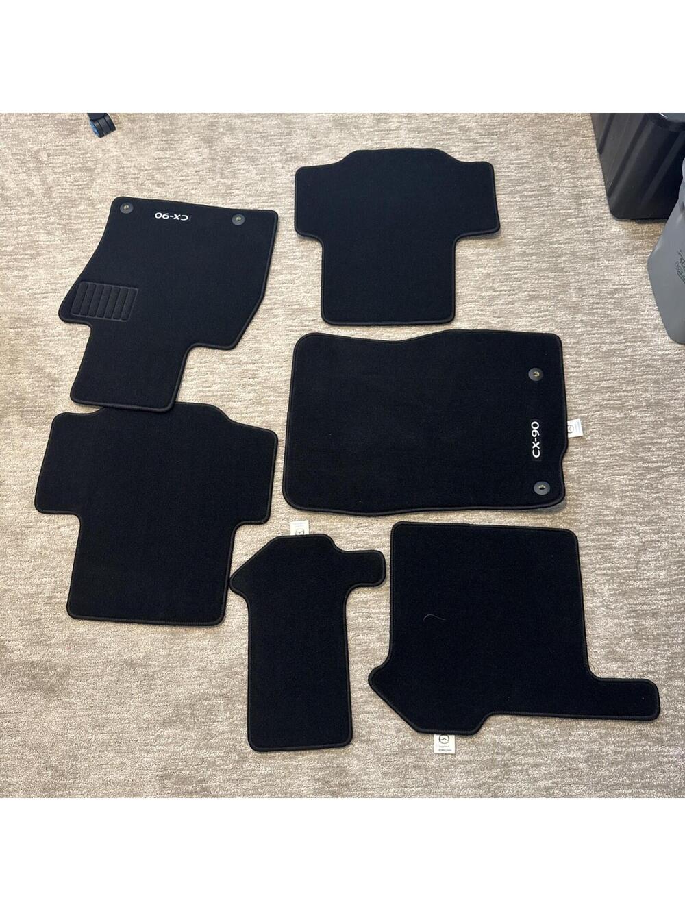 OEM 2017-2025 Mazda CX-90 Black Carpet Floor Mats (set of 6) KBG6-68G40 New